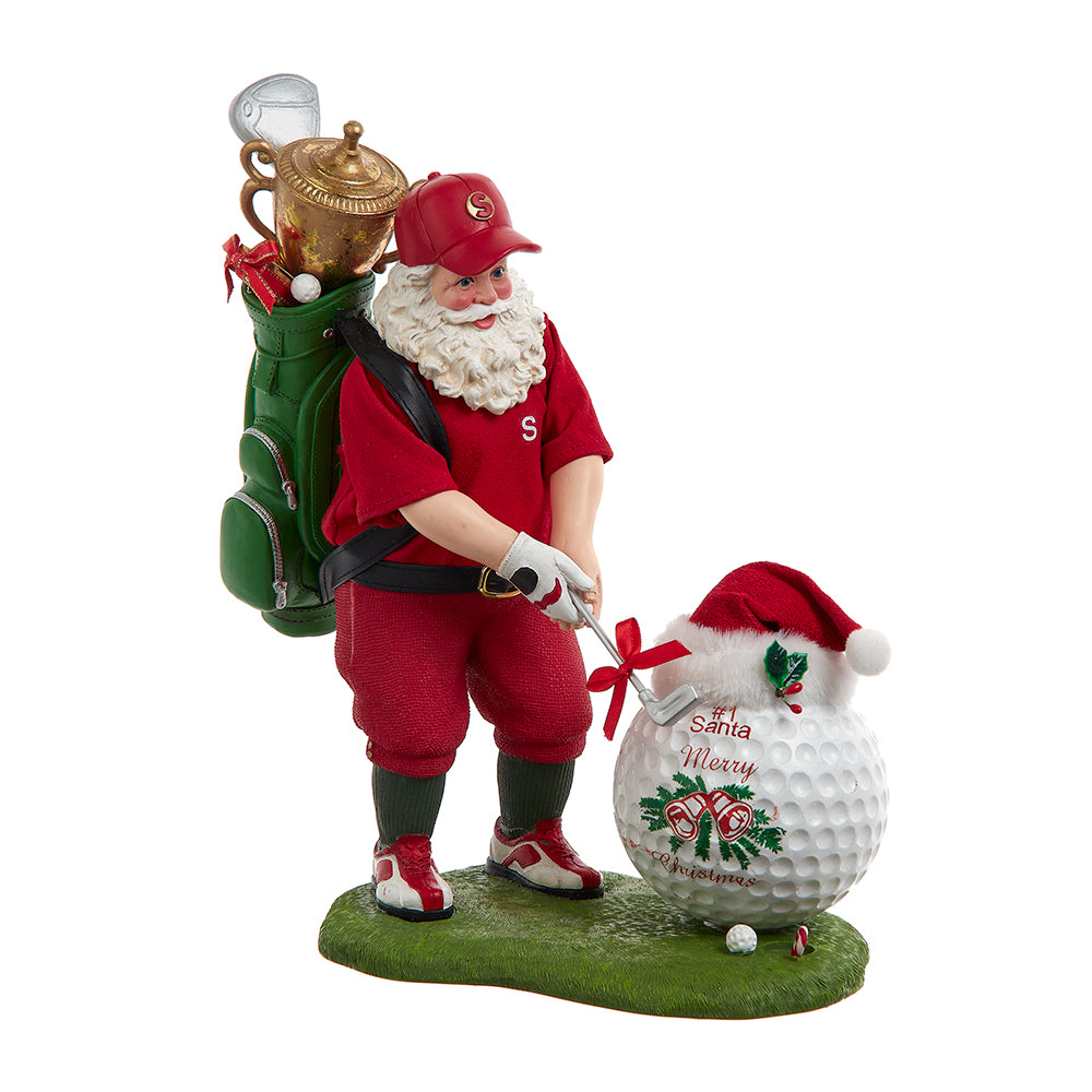 11" Fabriche Golf Santa with Trophy