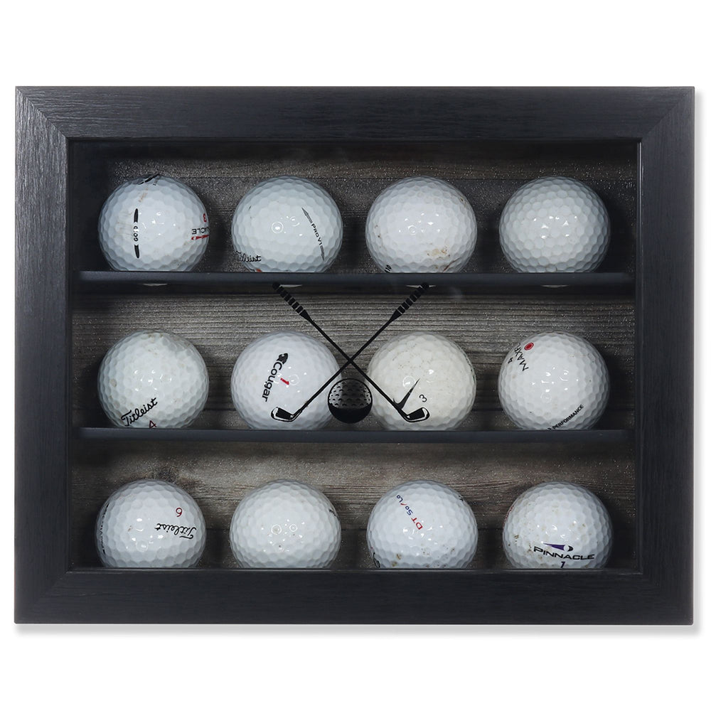 12 Golf Ball Shadow Box Display Case
