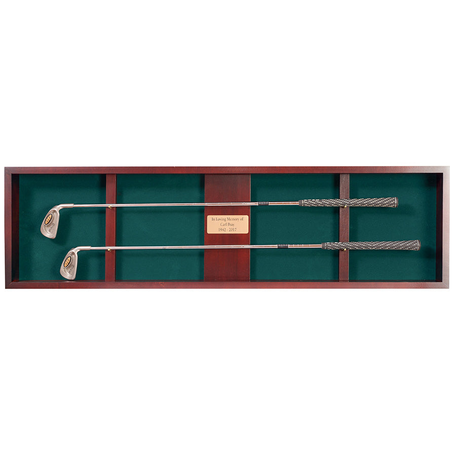 2 Golf Club Shadow Box Display