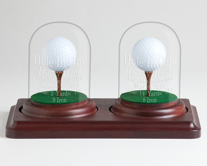 2 Holes in One Glass Dome Display-BASE ONLY
