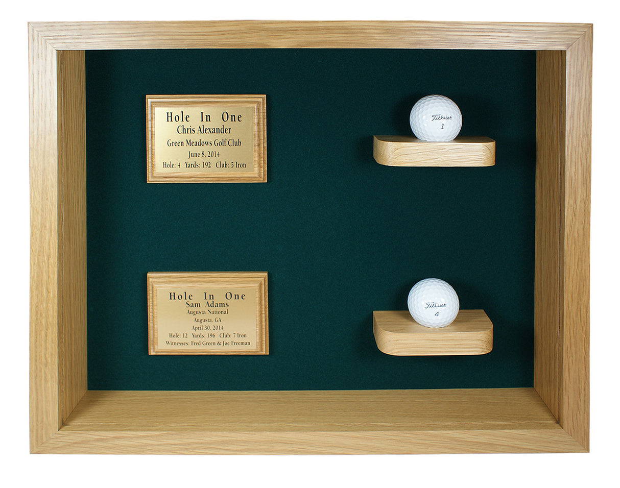 2 Holes in One Shadowbox Display