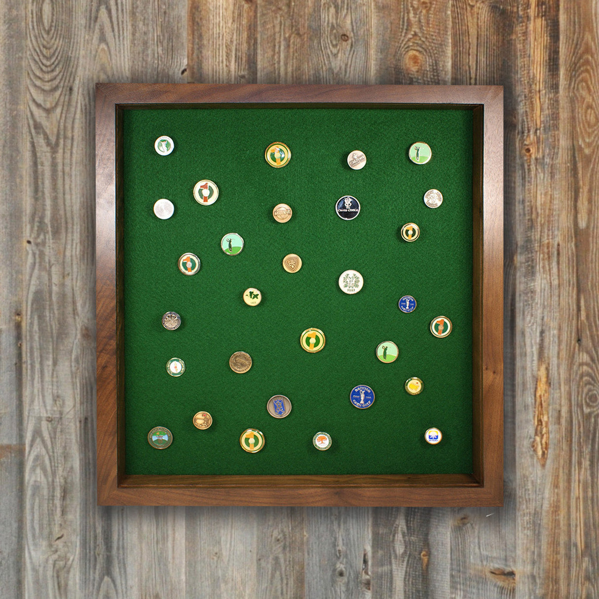 100 Golf Ball Marker Display -- Walnut