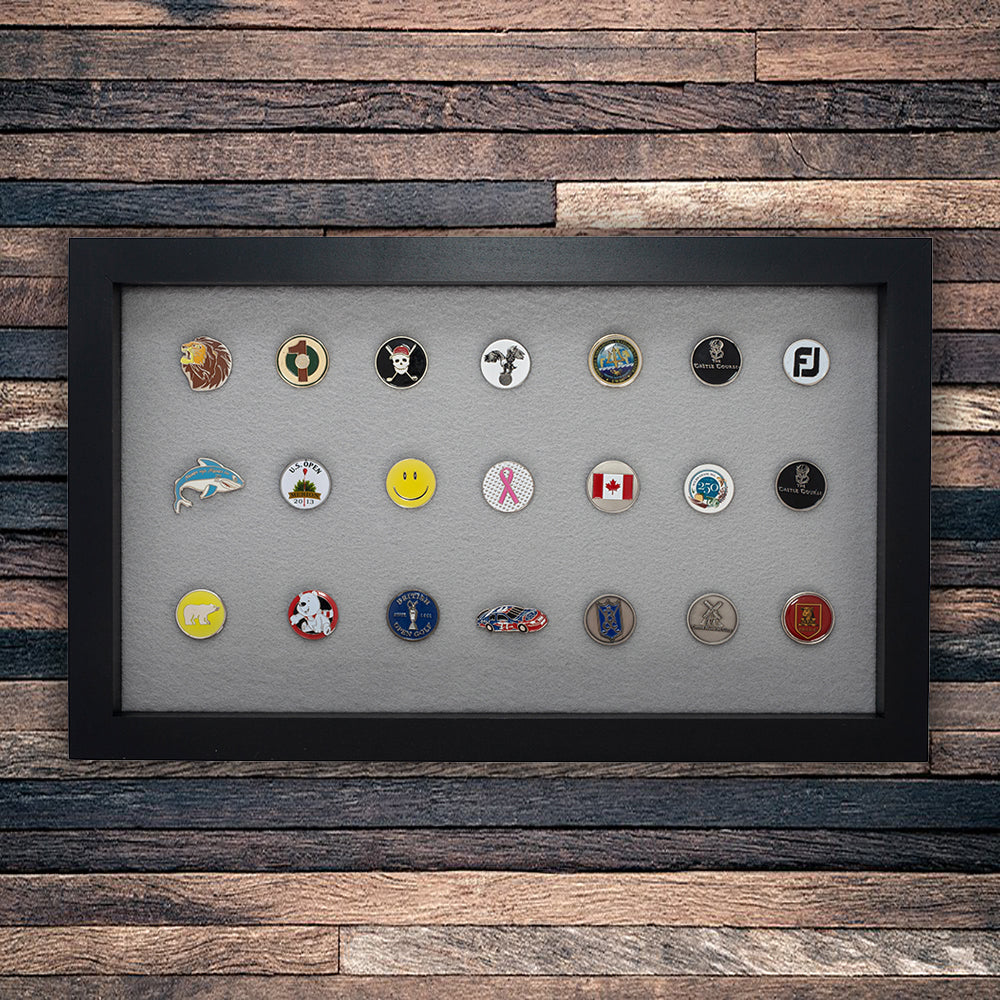 40 Golf Ball Marker Display -- Black/Gray