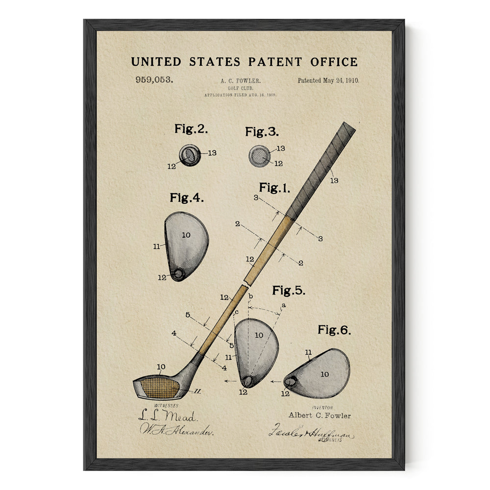 Golf Patent Print