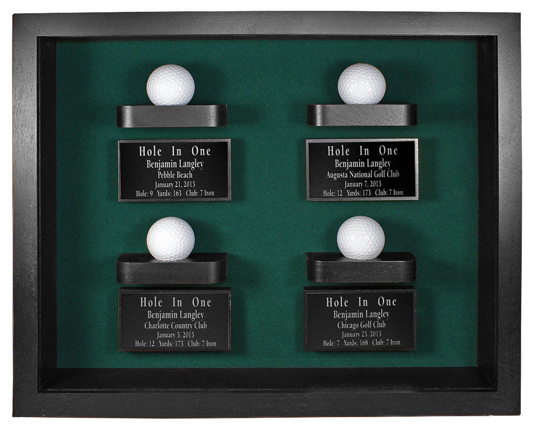 4 Golf Ball Shadow Box Display