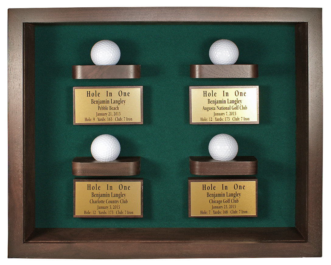 4 Golf Ball Shadow Box Display