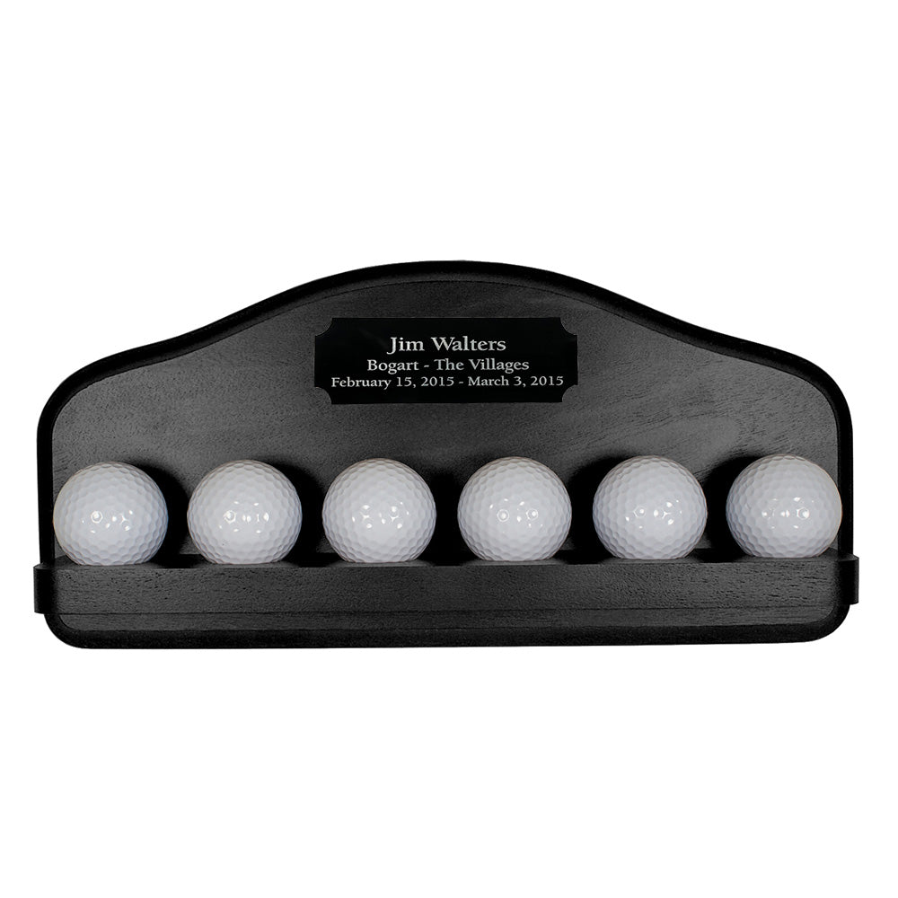 6 Golf Ball Display -- Black