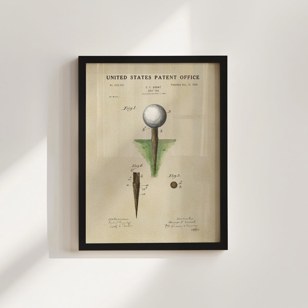 Golf Patent Print - Tee