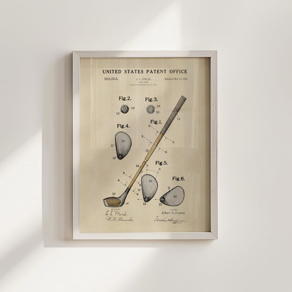 Golf Patent Print