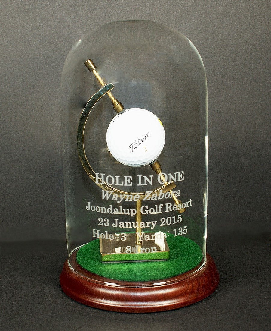 Glass Dome with Caliper -- Cherry