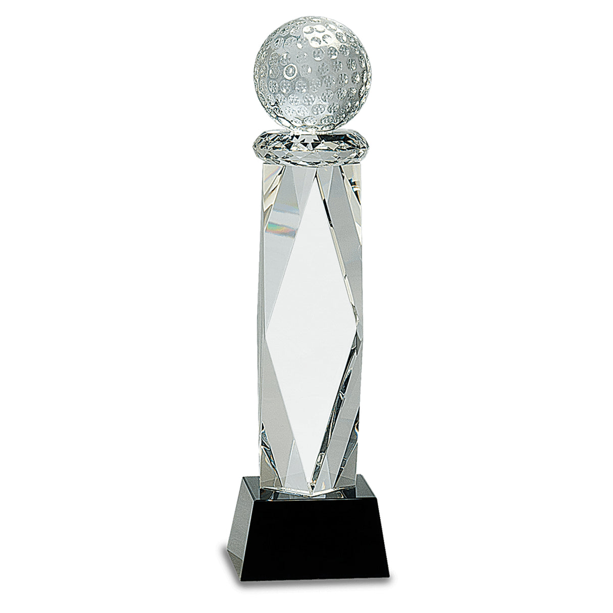 Crystal Golf Ball with Facet Column
