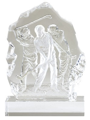Sculplted Glass 3 Golfer Award