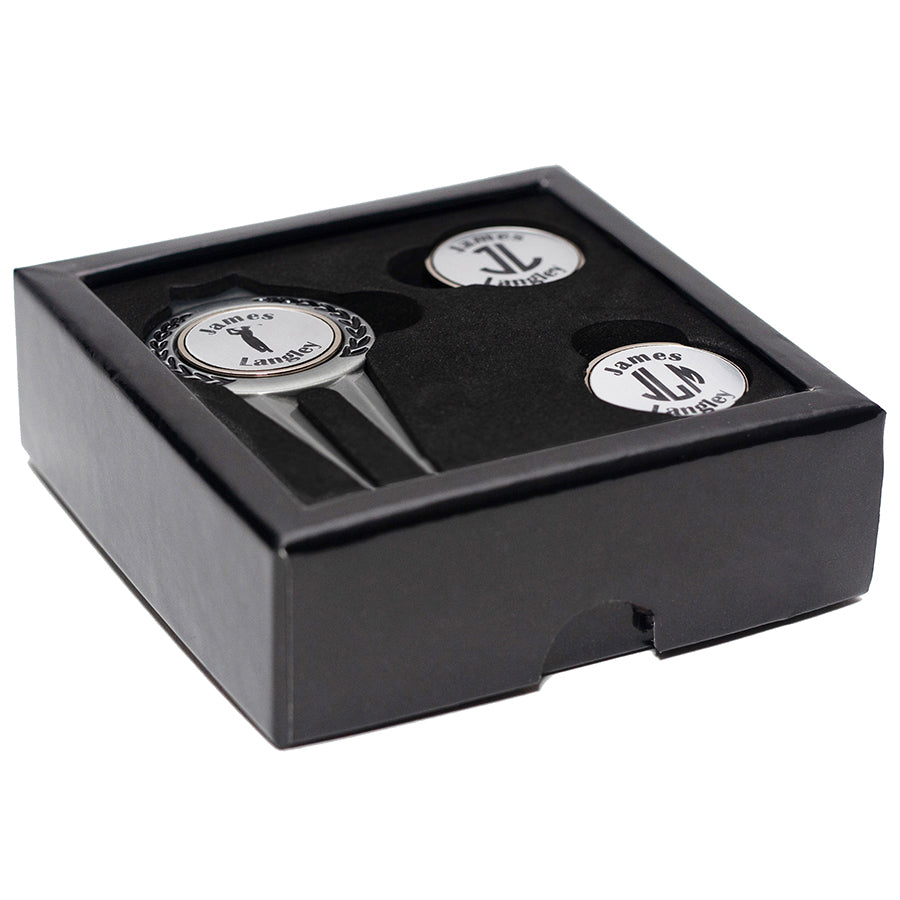 Personalized Divot Tool Golf Ball Marker Set