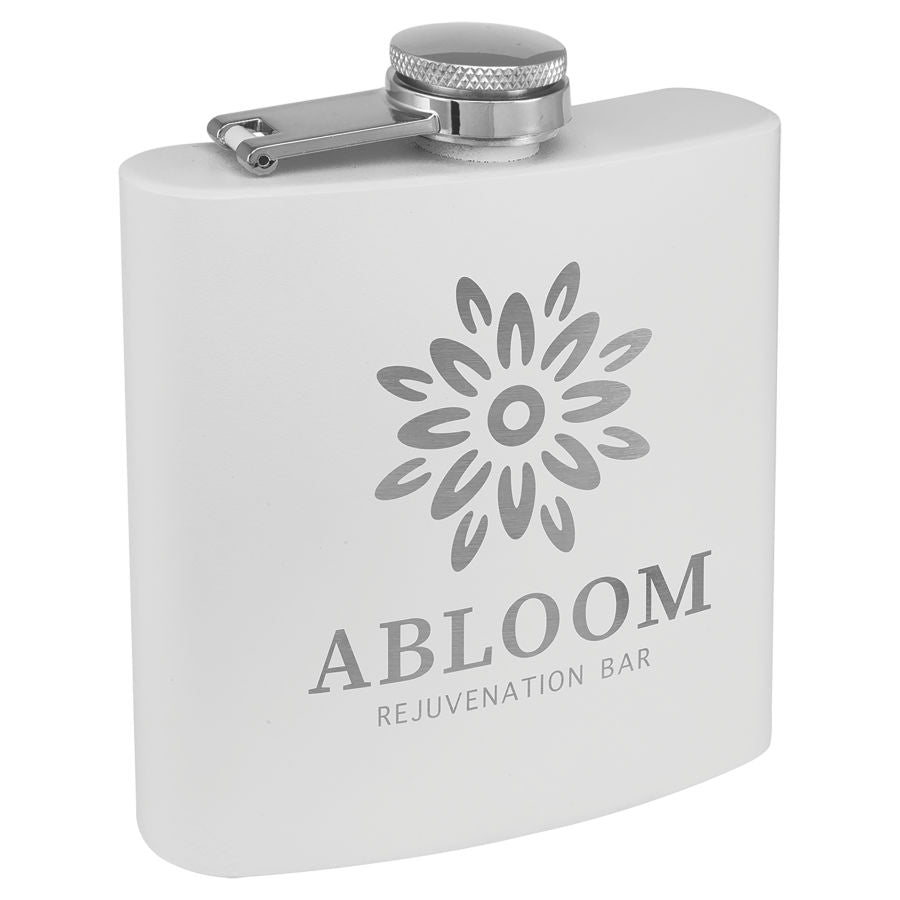 Personalized Stainless Steel 6oz Colored Flask