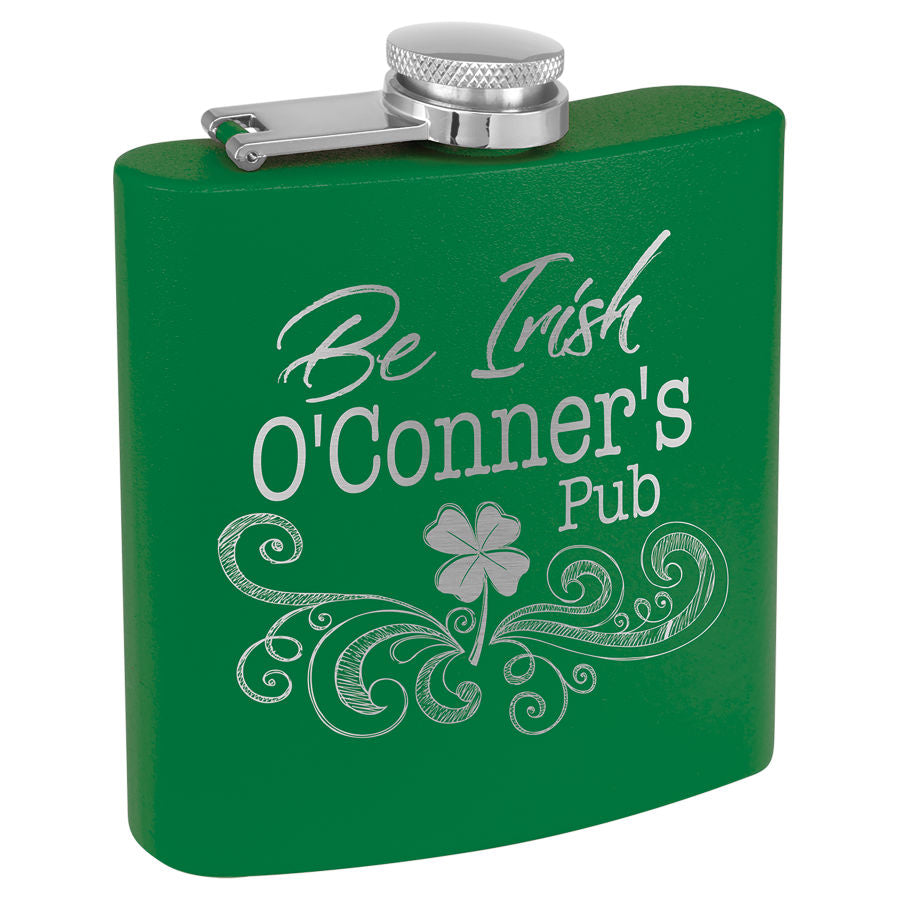 Personalized Stainless Steel 6oz Colored Flask