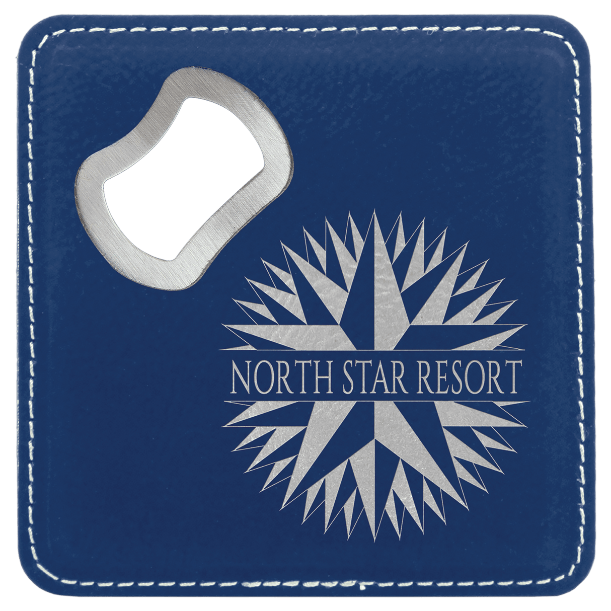 Custom Leatherette Bottle Opener Coaster