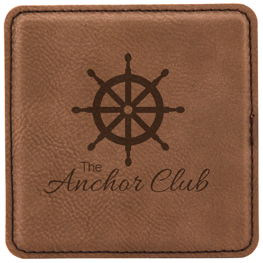 Leatherette Coaster Set