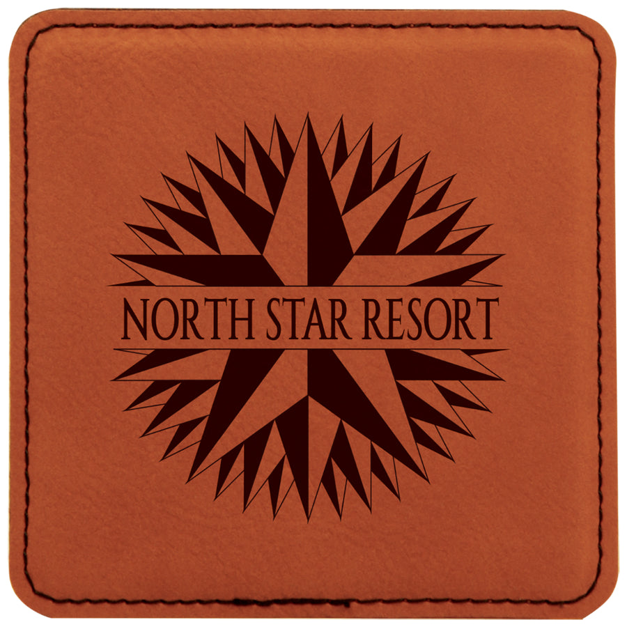 Leatherette Coaster Set