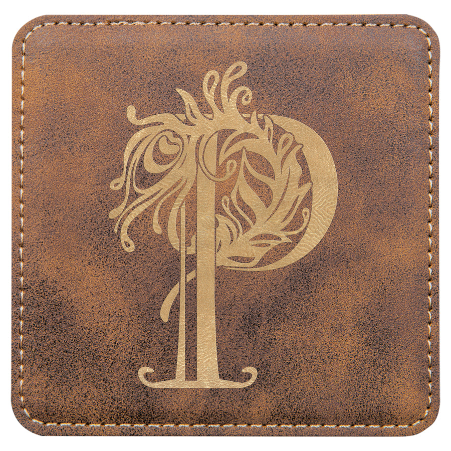 Leatherette Coaster Set