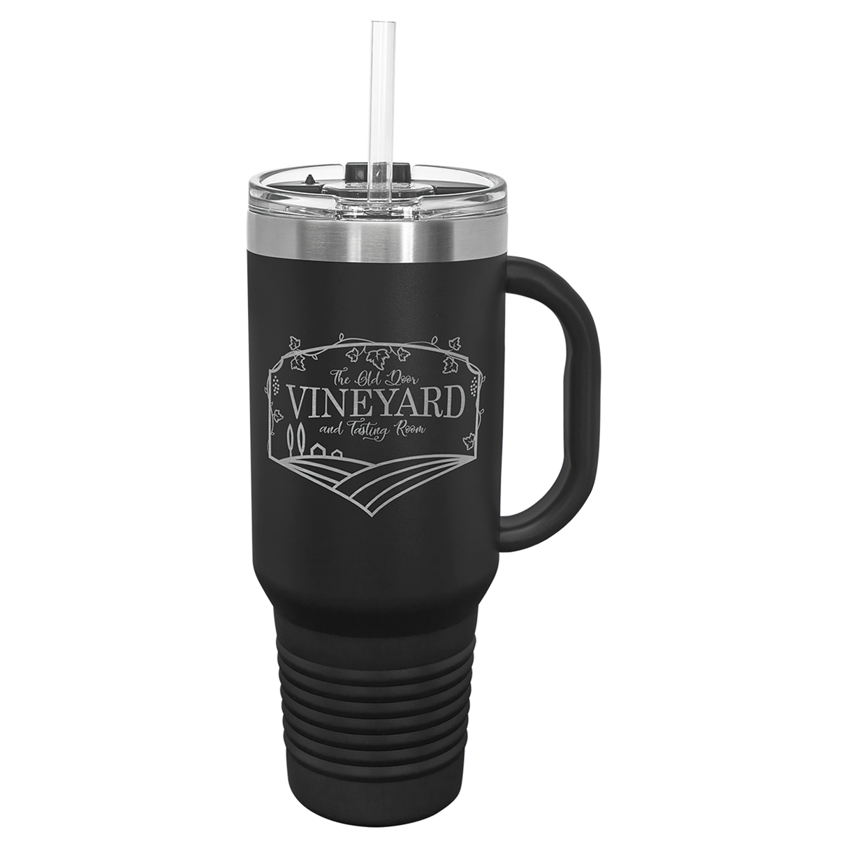 Custom Stainless Steel 40oz Colored Travel Mug w/Straw