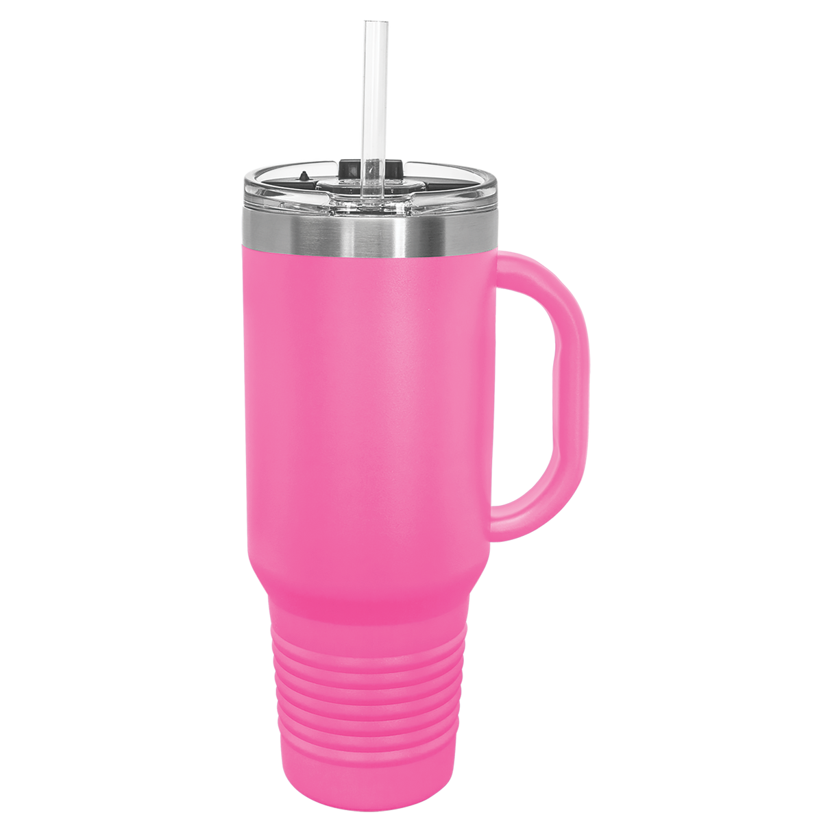 Custom Stainless Steel 40oz Colored Travel Mug w/Straw