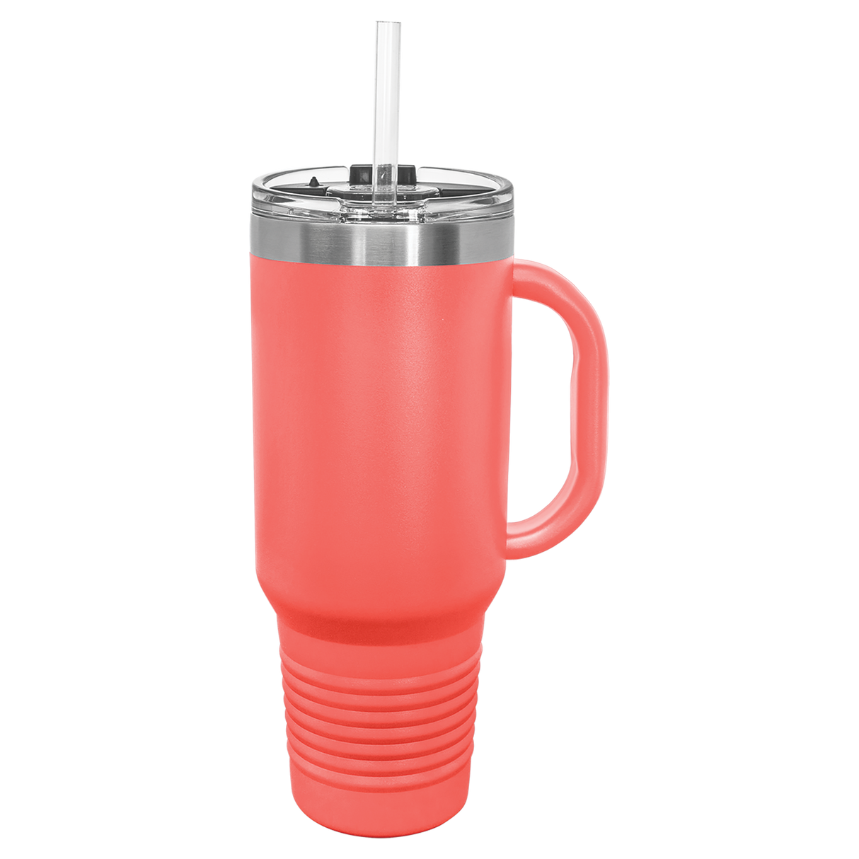 Custom Stainless Steel 40oz Colored Travel Mug w/Straw
