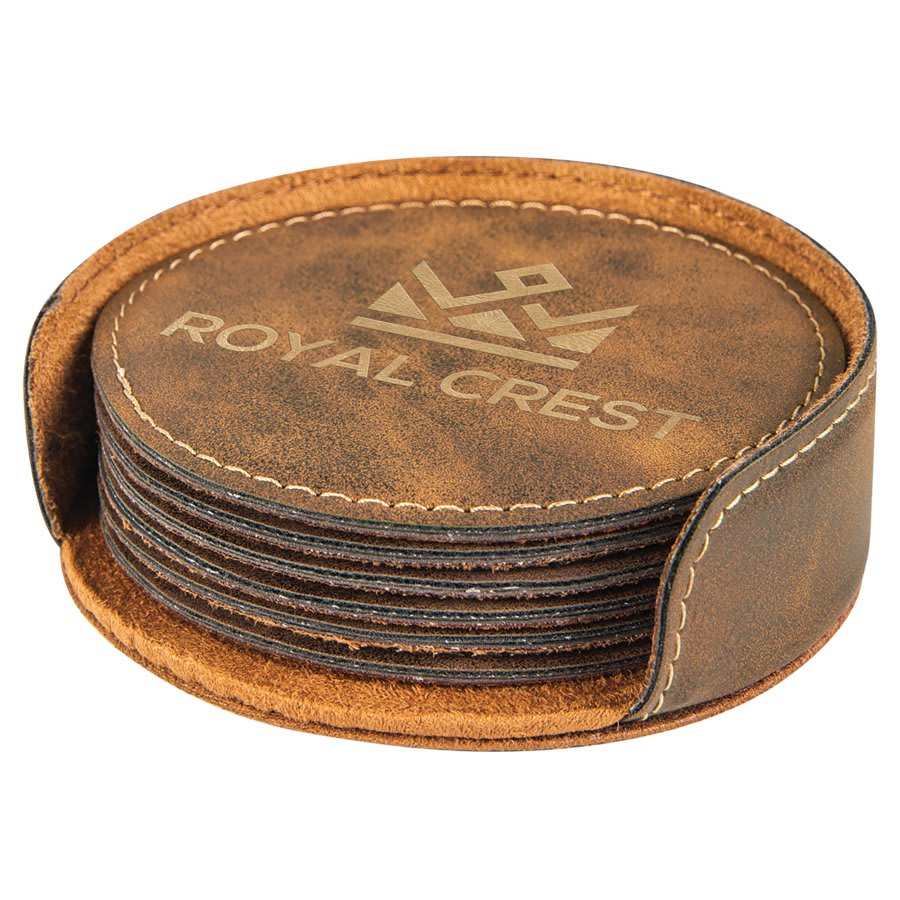 Leatherette Coaster Set