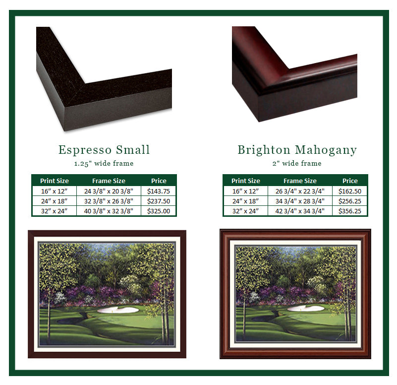 "Augusta-13th Azalea" Framed Canvas