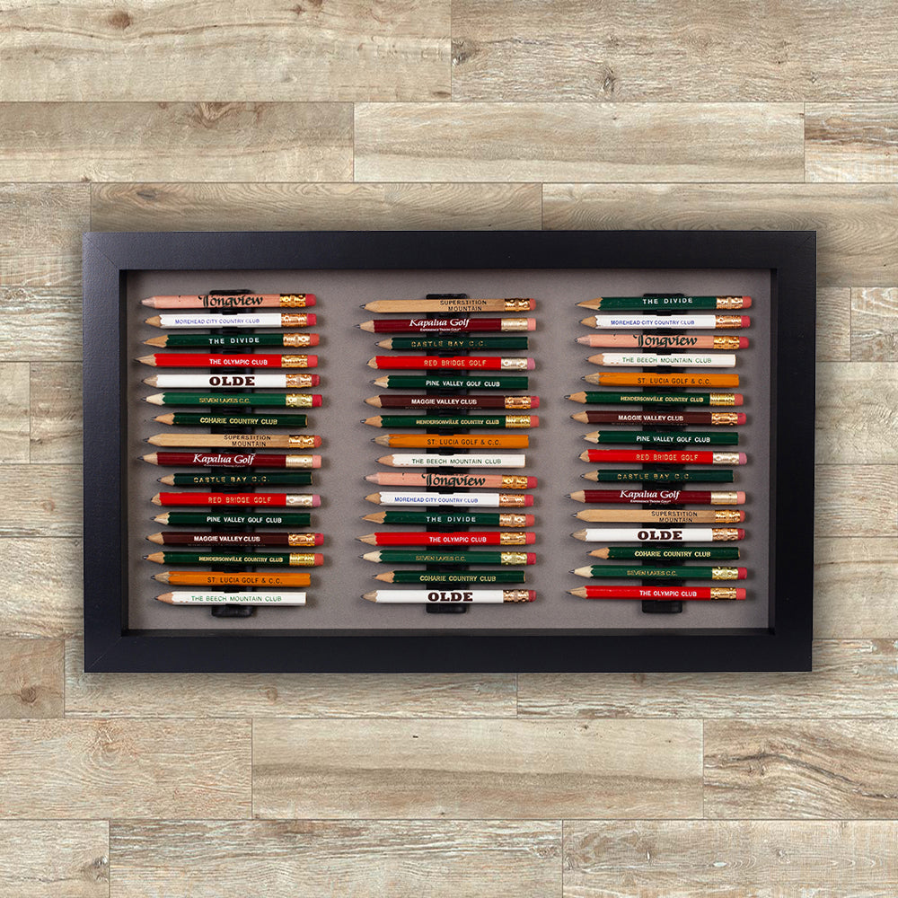 48 Golf Pencil Display Case -- Black/Gray