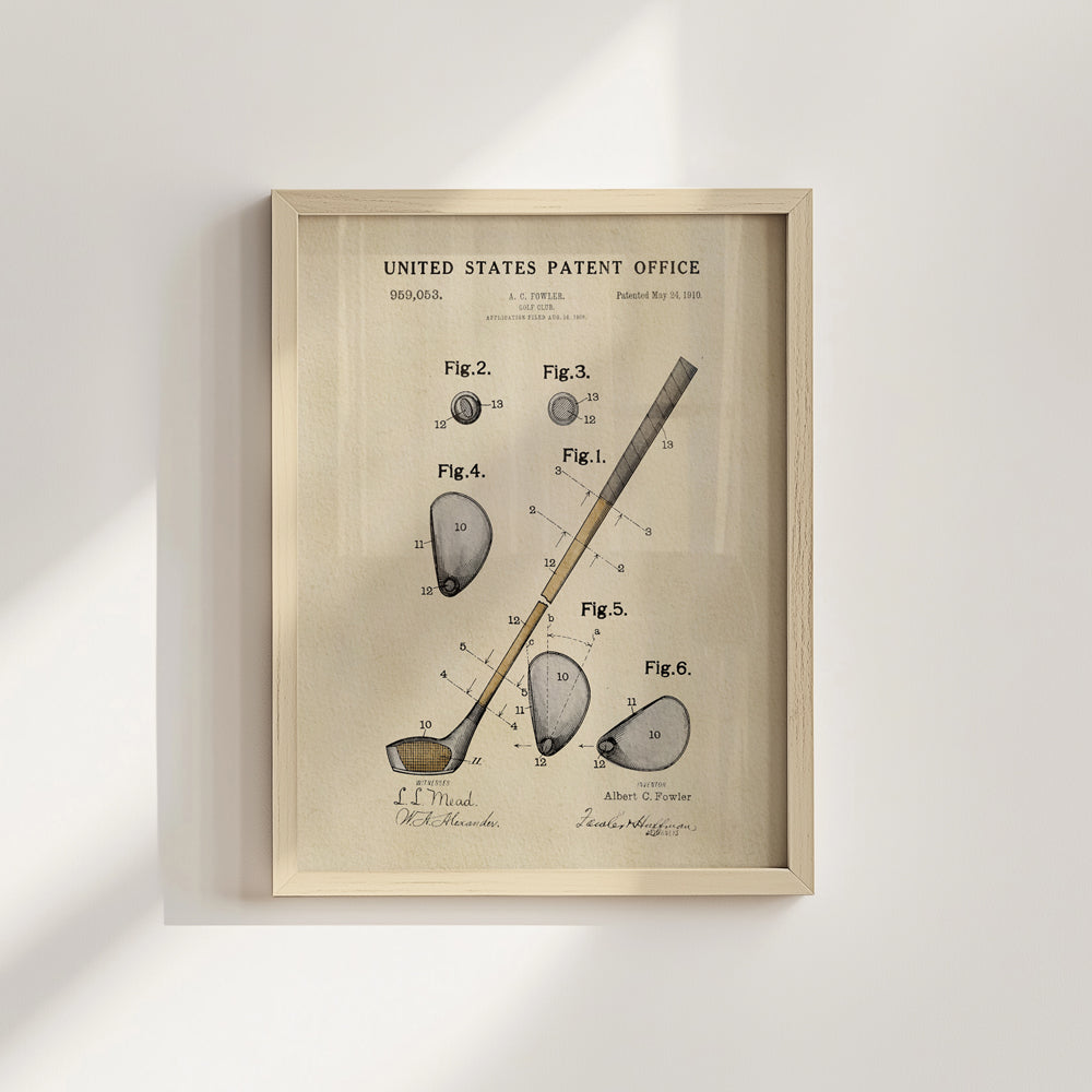Golf Patent Print