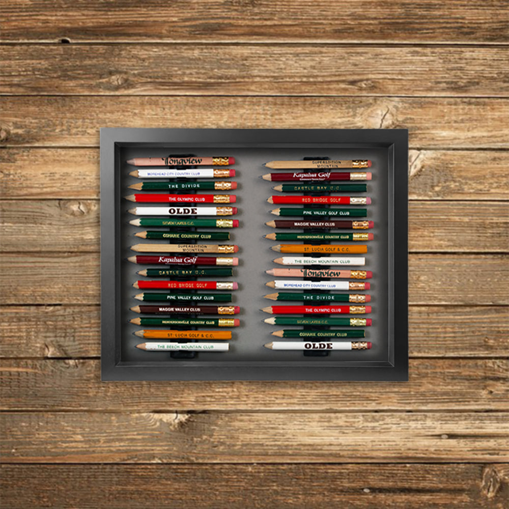 32 Golf Pencil Display Case -- Black/Gray
