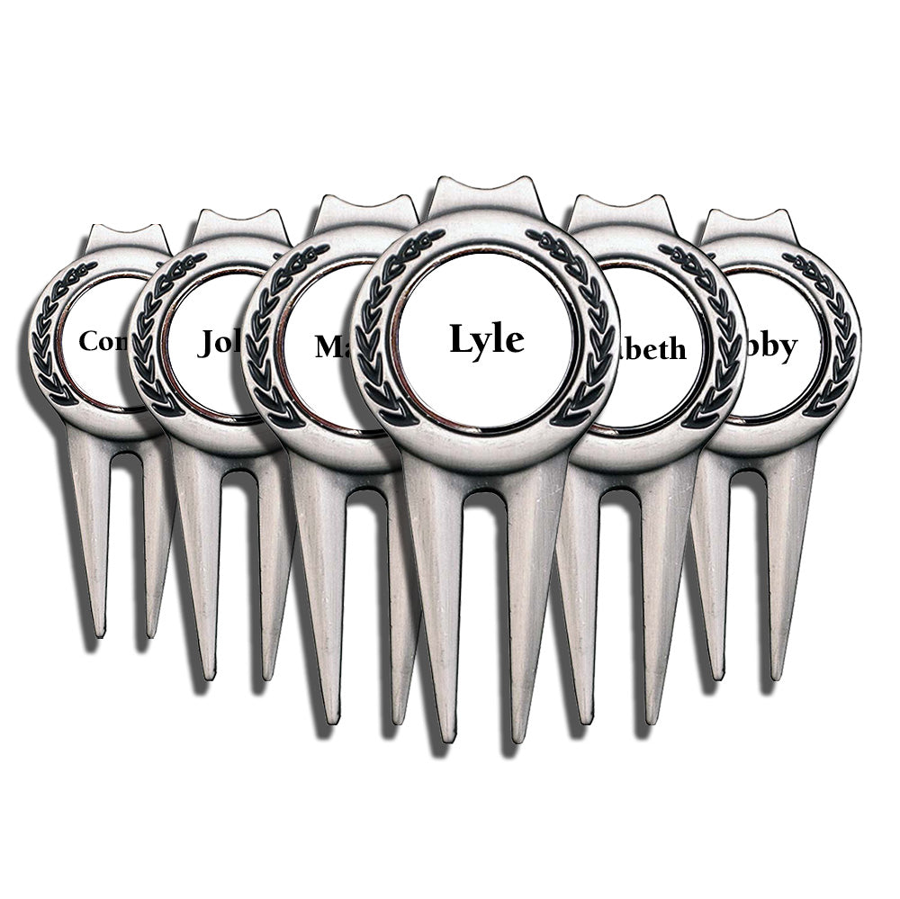 Individually Personalized Ball Marker and Divot Tool Sets