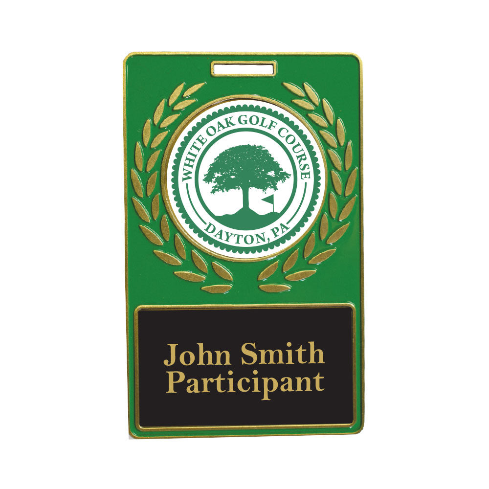 Custom Domed Metal Stamped Bag Tag