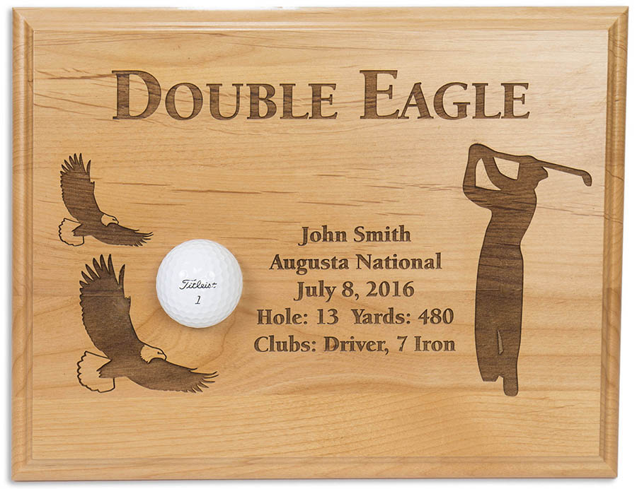 Double Eagle 12x9 Laser Etched Plaque