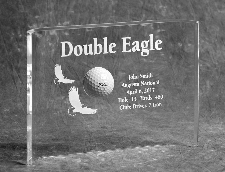 Double Eagle 7x10 Acrylic Crescent Award