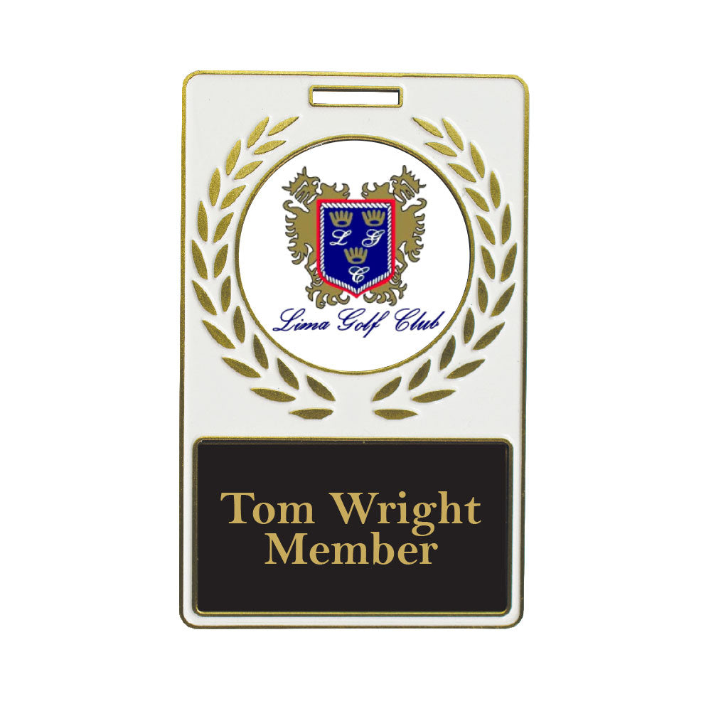 Custom Domed Metal Stamped Bag Tag