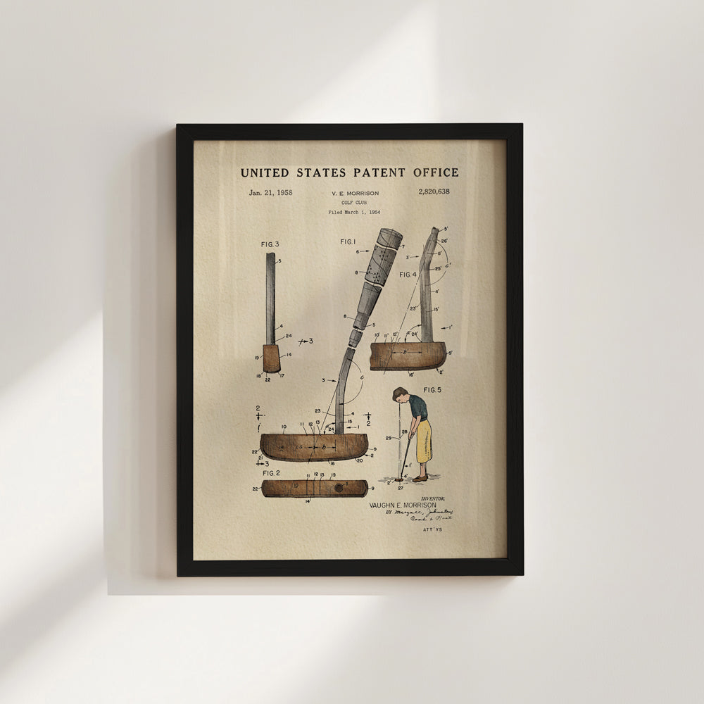Golf Patent Print - Putter