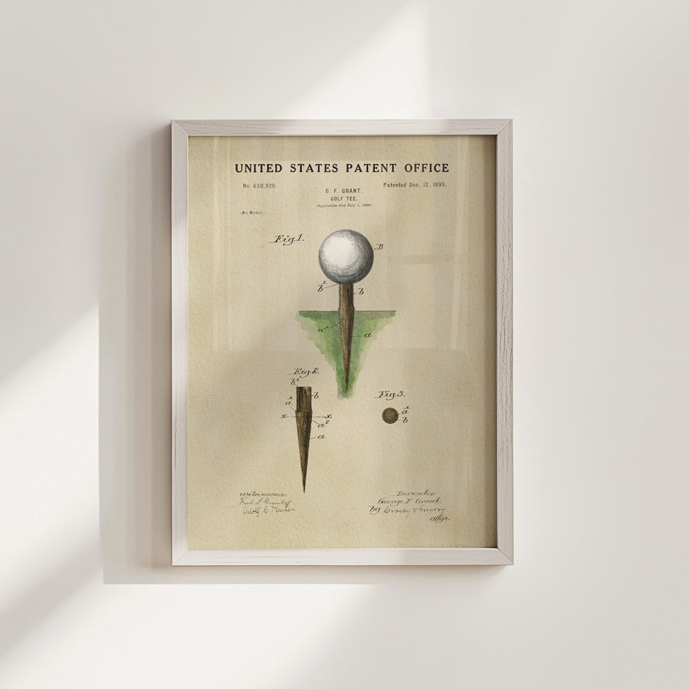 Golf Patent Print - Tee