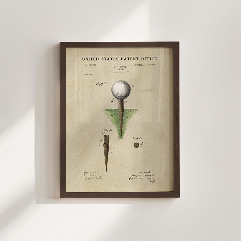 Golf Patent Print - Tee