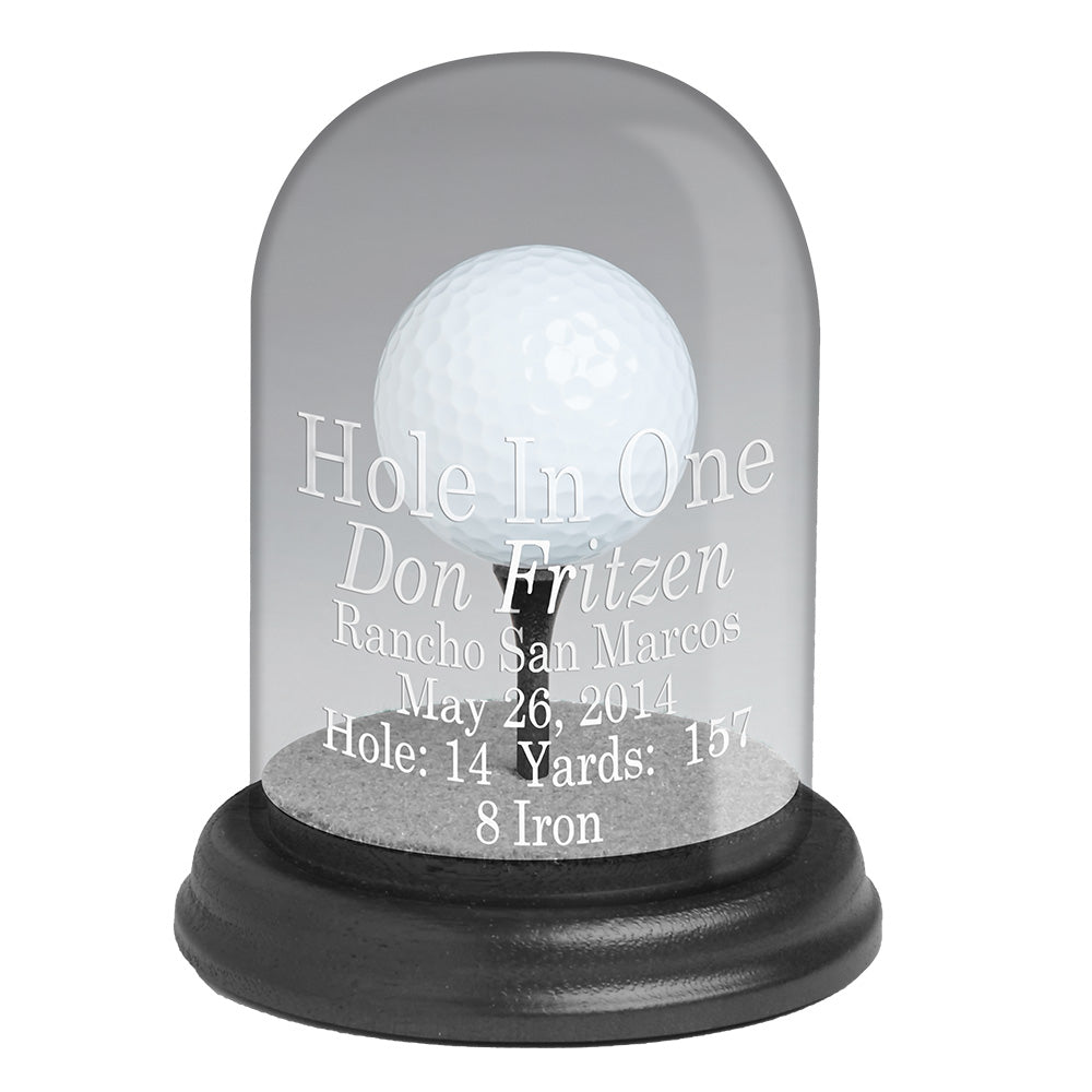 Glass Dome with Tee Hole-In-One Trophy