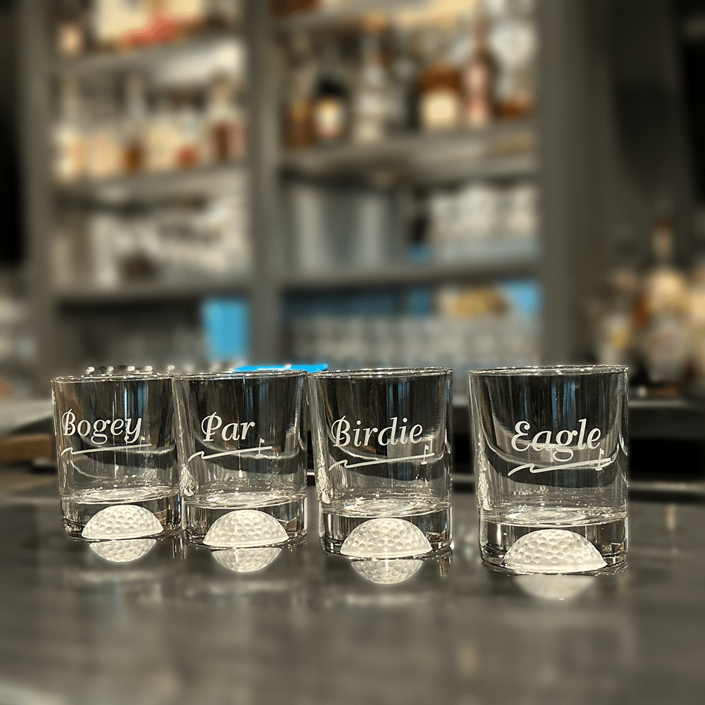Fore Double Old Fashioned Golf Score Glasses