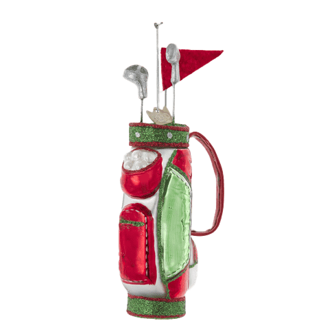 Glass Golf Bag Ornament