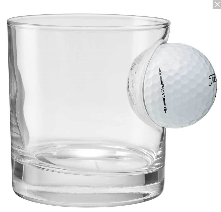 Personalized Golf Ball Rocks Glass