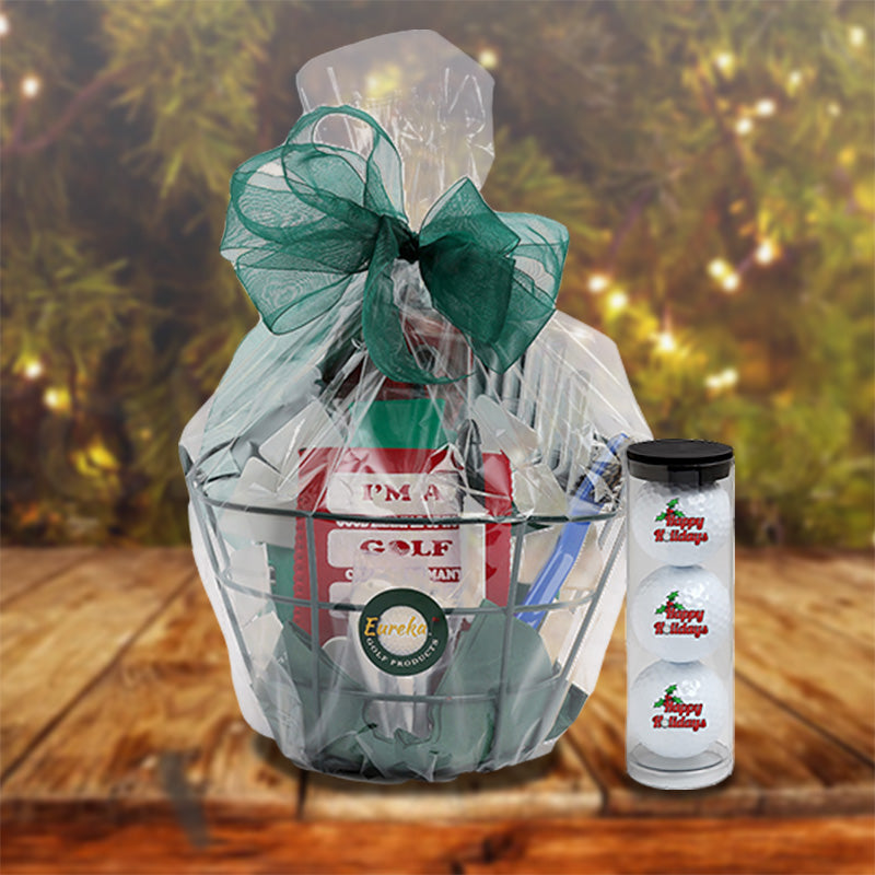 Happy Holidays Golf Gift Basket
