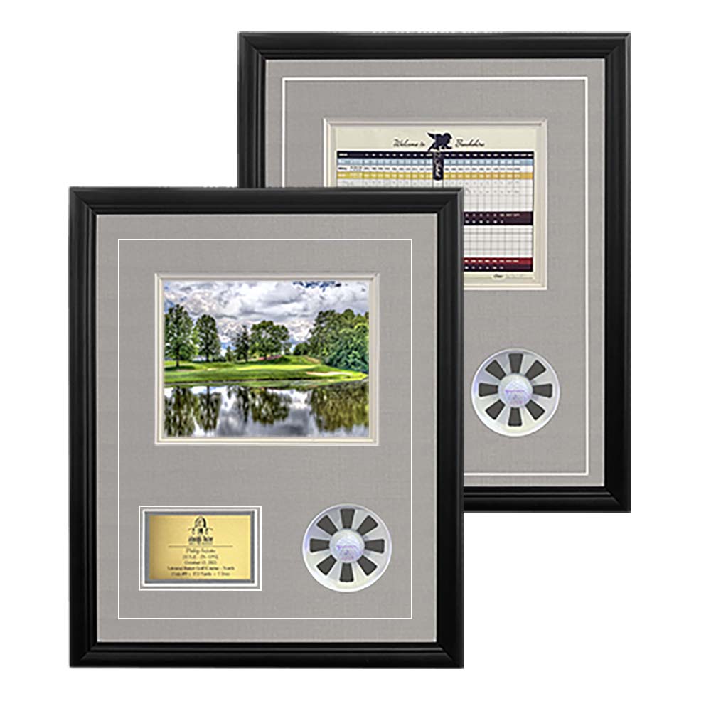 Framed Photo/Scorecard and Ball Shadow Box