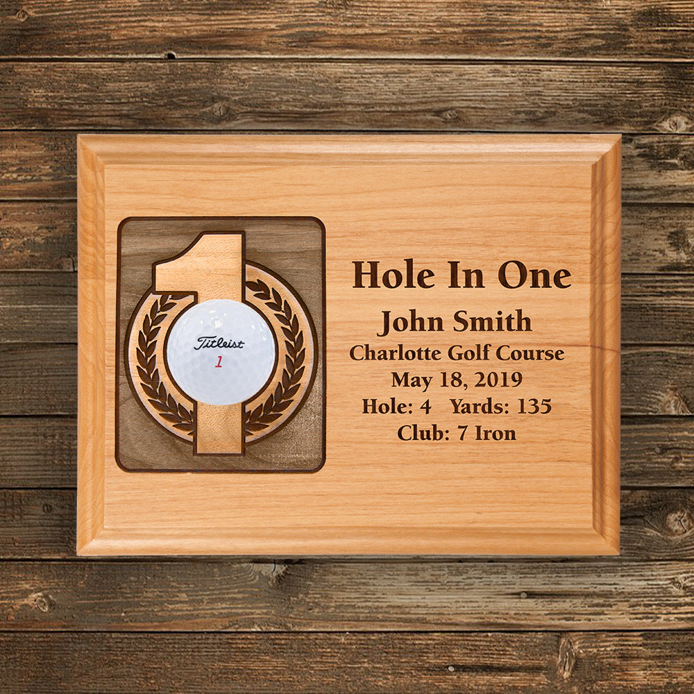 Hole-In-One 7x9 Laser Etched Plaque