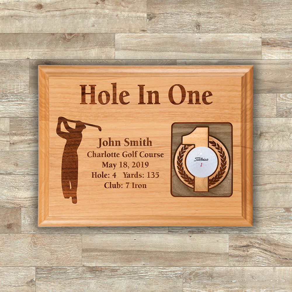 Hole-In-One 9x12 Laser Etched Plaque