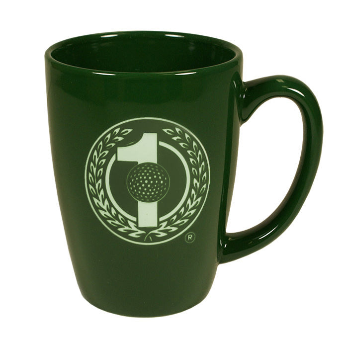 Lady Hole-In-One Cafe Mug -- Hole-In-One Logo