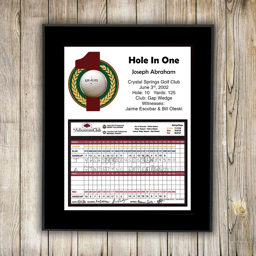 Hole In One Laminated Plaque