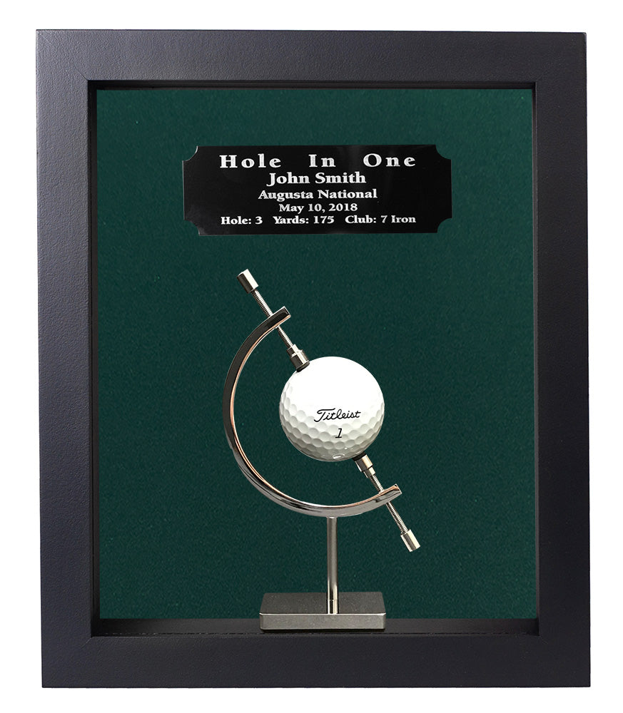 Hole-In-One Shadowbox with Caliper-Walnut -- Black/Green